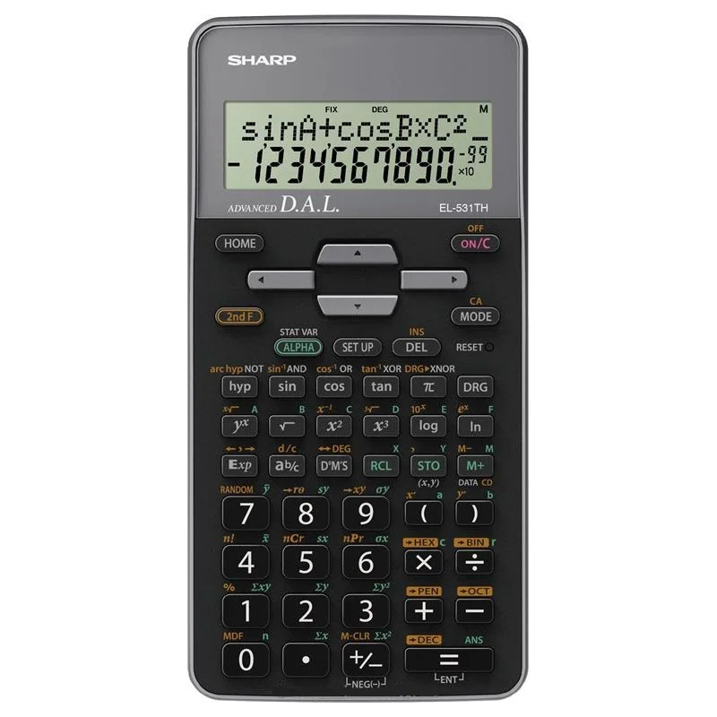 Calculatrice Scientifique de bureau SHARP EL-531THB / 10 Chiffres / GRIS