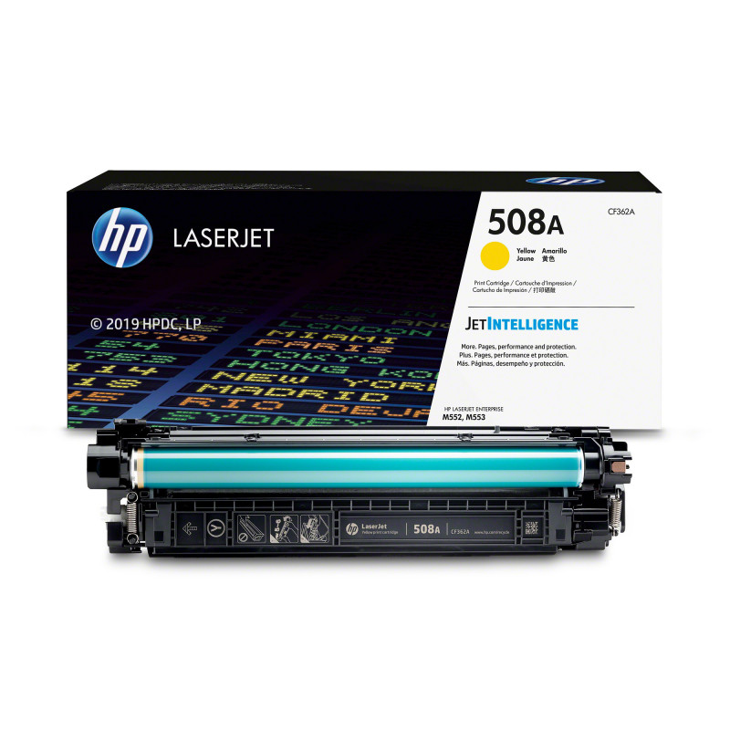 Cartouche de toner HP 508A LaserJet Jaune originale / 5 000 pages CF362A