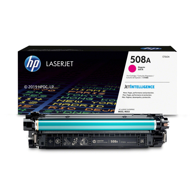 Cartouche de toner HP 508A LaserJet Magenta originale / 5 000 pages CF363A