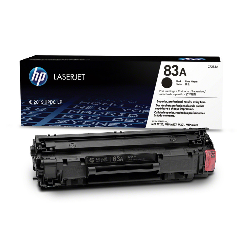 Cartouche de toner HP 83A LaserJet noir originale / 1 500 pages CF283A