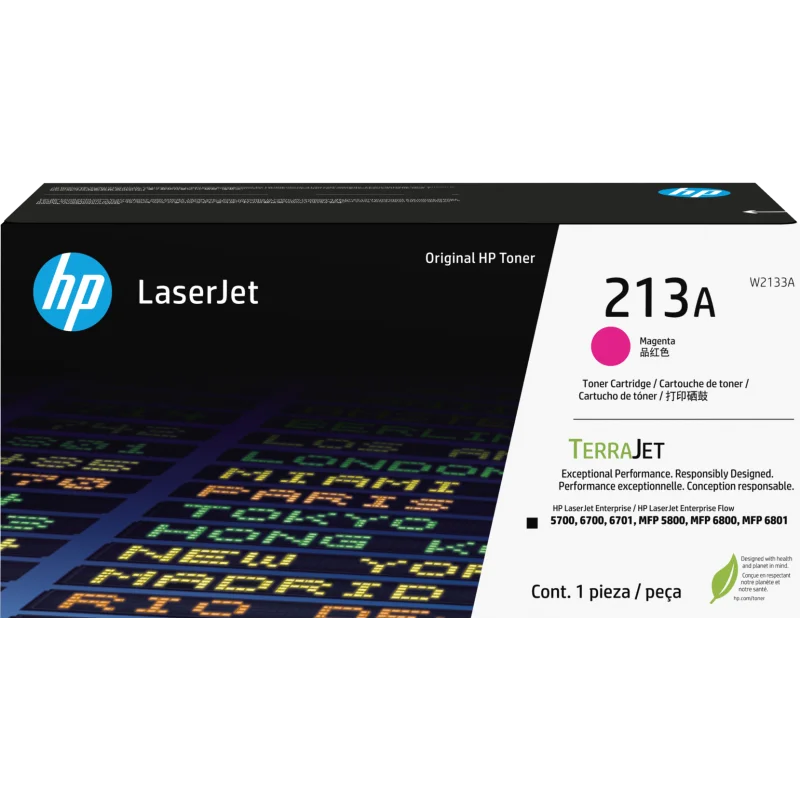 Cartouche de toner magenta d'origine HP 213A LaserJet (W2133A)