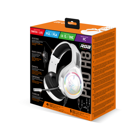 Casque Micro Gaming Spirit of Gamer PRO-H6 ARTIC / RGB / Blanc - variant MIC-PH8WT - photo 8
