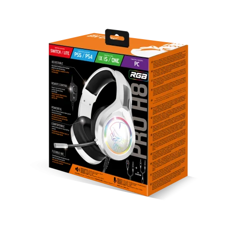 Casque Micro Gaming Spirit of Gamer PRO-H6 ARTIC / RGB / Blanc - variant MIC-PH8WT - photo 8