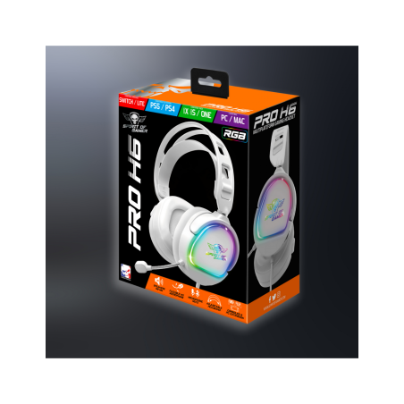 Casque Micro Gaming Spirit of Gamer PRO-H6 ARTIC / RGB / Blanc - Spirit of Gamer - photo 8