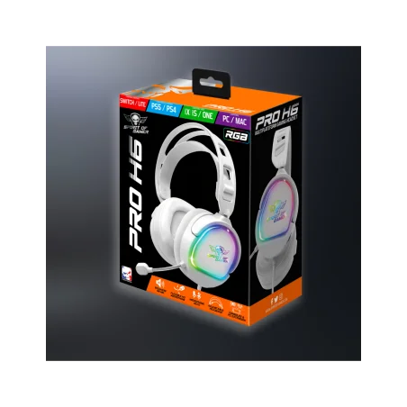 Casque Micro Gaming Spirit of Gamer PRO-H6 ARTIC / RGB / Blanc - Spirit of Gamer - photo 8