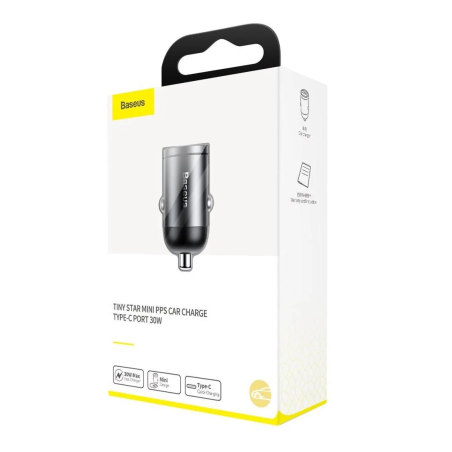 Chargeur de voiture Baseus Mini Tiny Star 2C PD 1x USB-C - Port USB-C 30W noir - photo 14