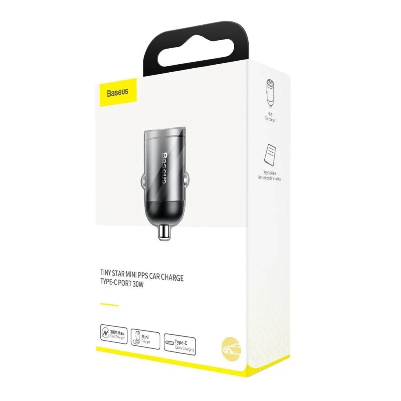 Chargeur de voiture Baseus Mini Tiny Star 2C PD 1x USB-C - Port USB-C 30W noir - photo 5
