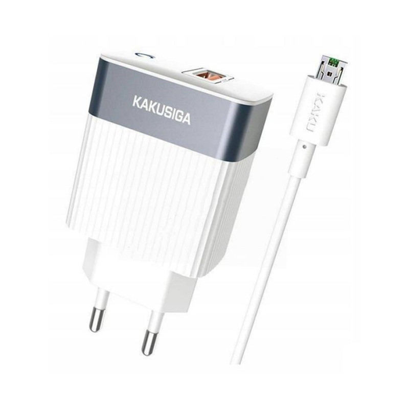 Chargeur KAKU Micro-USB Fully Compatible QC3.0 / 18W / Blanc - photo 1