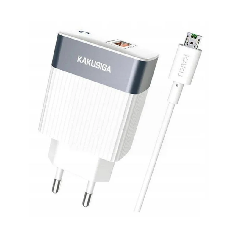 Chargeur KAKU Micro-USB Fully Compatible QC3.0 / 18W / Blanc