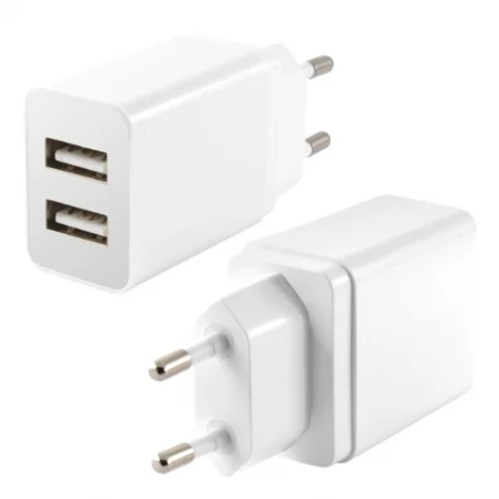 Chargeur Mural KSix 2 Ports USB / 2.4A / Blanc - photo 4