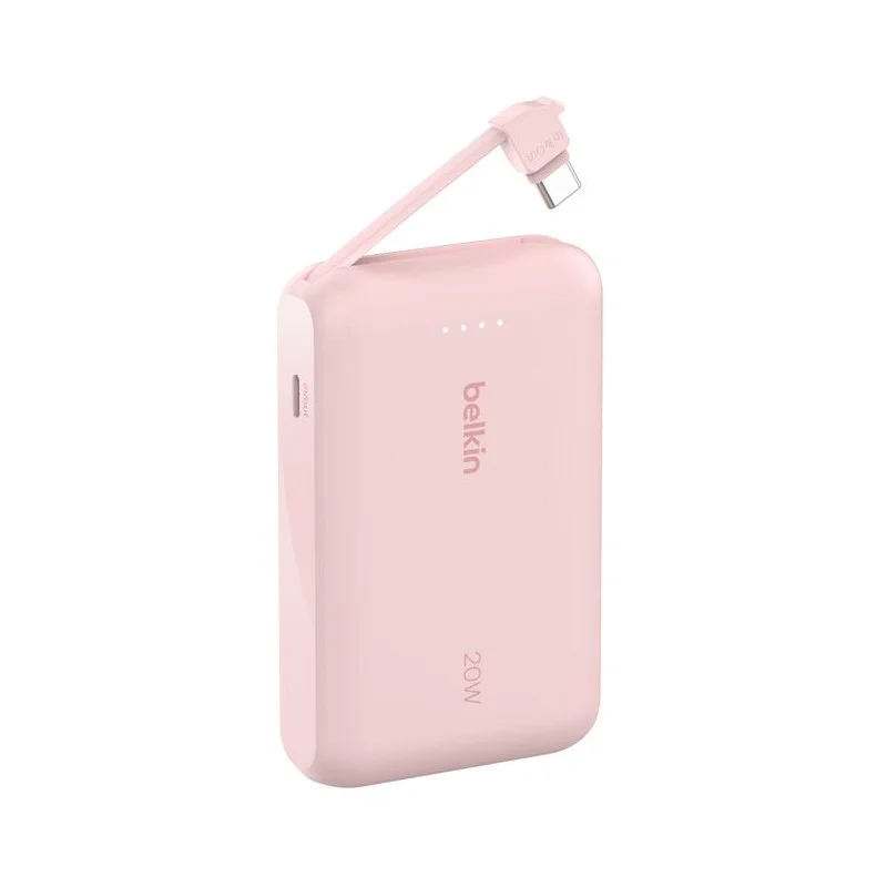 Chargeur portable Belkin BoostCharge 10 000 mAh - 20 W avec câble  intégré - Noir
