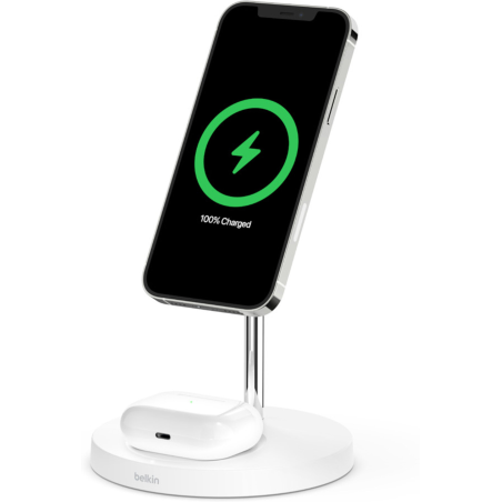 Chargeur Sans Fil BELKIN Boost Charge Pro 2-en-1 / 15W avec MagSafe / Blanc - photo 5