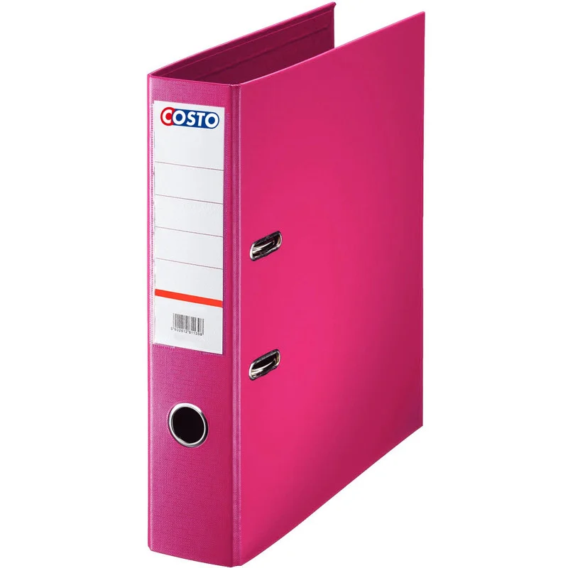 Classeur à levier COSTO Pro Dos A4 75mm / Rose