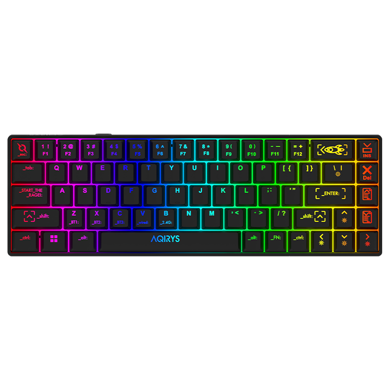 CLAVIER GAMER Mécanique AQIRYS LIBERTAS  100% Anti-ghosting RGB / NOIR - variant CLAVIER-MIRA - photo 1