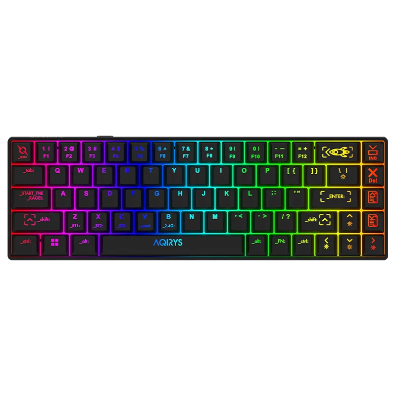 CLAVIER GAMER Mécanique AQIRYS LIBERTAS  100% Anti-ghosting RGB / NOIR - variant CLAVIER-MIRA - photo 1