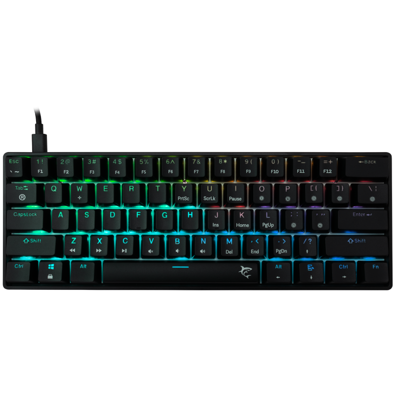 Clavier Gaming Mécanique White Shark GK-004231 SHINOBI-2 / US - BROWN.SW / Blanc - variant GK-004131 - photo 1