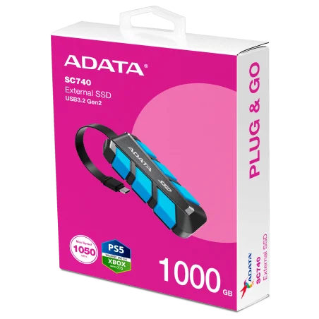 Disque Dur Externe ADATA SC740 2 To SSD USB 3.2 / Noir & bleu - variant SC740-1000G-CBU - photo 14
