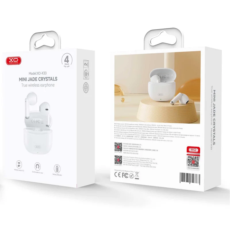 Écouteurs Bluetooth XO X33 TWS blanc - photo 2