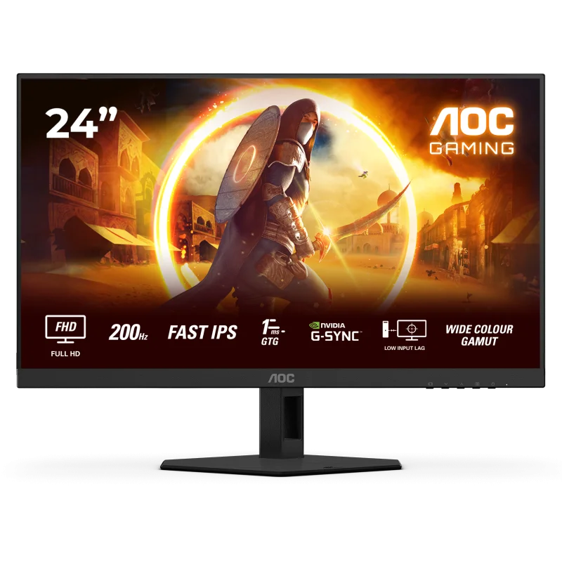 ECRAN GAMING AOC 23,8" FHD 200Hz FAST IPS 0,5Ms MPRT HDMI/DP / NOIR