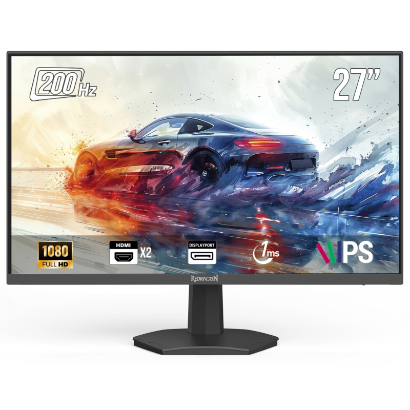 Ecran Gaming REDRAGON MIRROR 27" IPS Full HD / 200Hz / NOIR