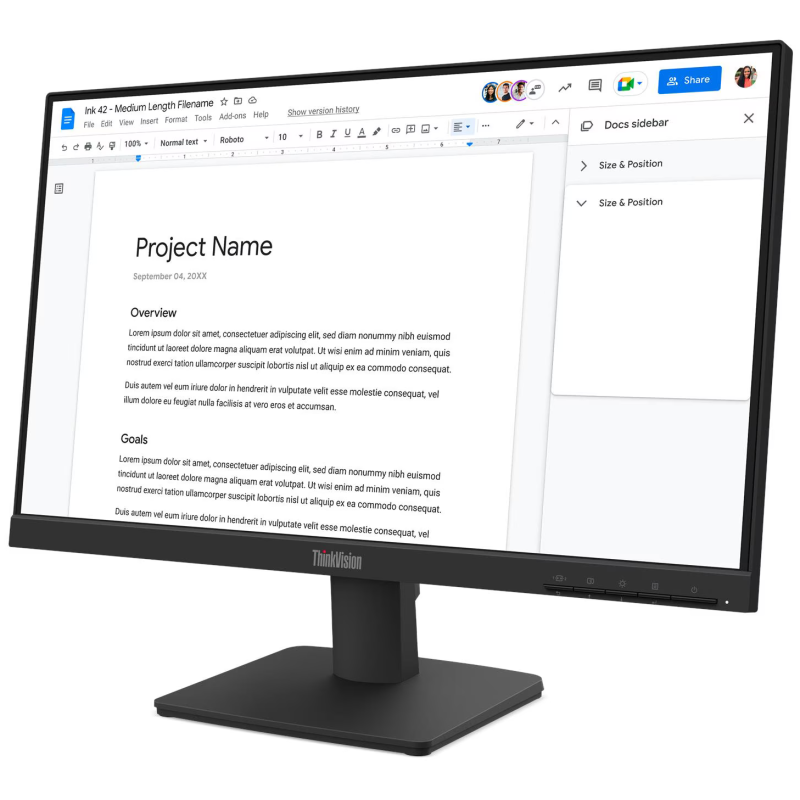 Écran Lenovo Think Vision S22-4e 21.5" FHD 4ms GtG IPS 100Hz HDMI/VGA / BLACK