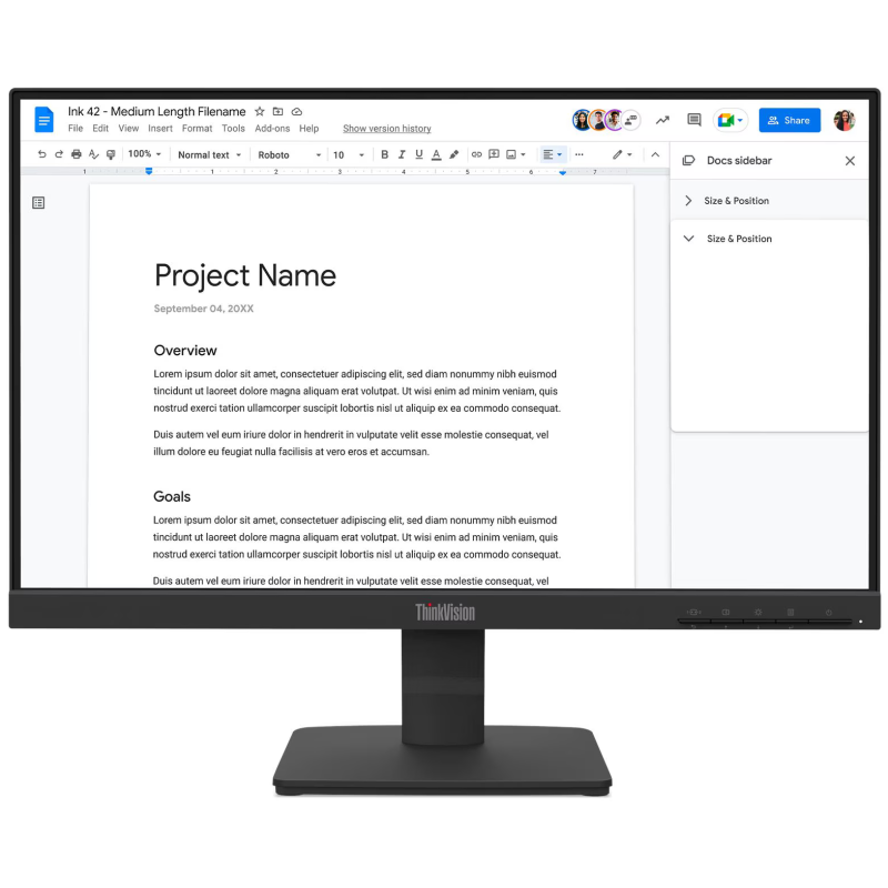 Écran Lenovo Think Vision S22-4e 21.5" FHD 4ms GtG IPS 100Hz HDMI/VGA / BLACK