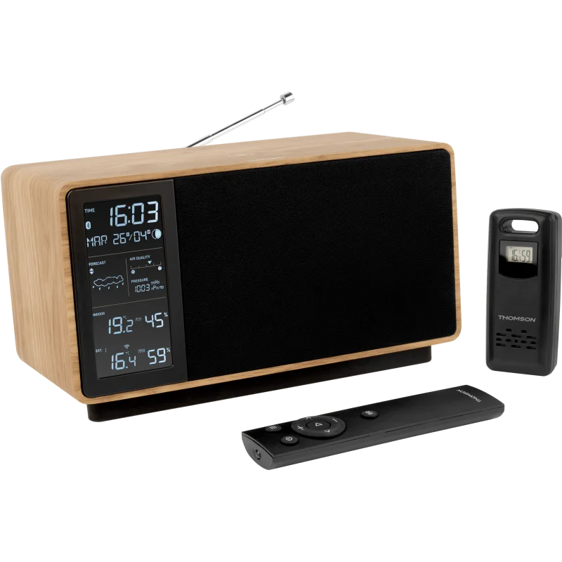 Enceinte/Radio & Station météo WS202TBK THOMSON