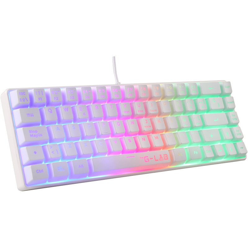 Ensemble Clavier & Souris Gaming THE G-LAB Combo Hydrogen / Blanc - photo 3
