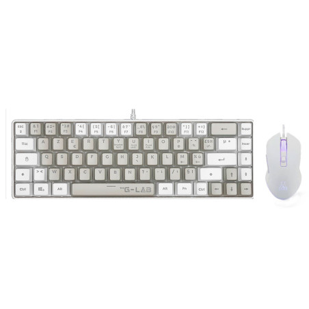 Ensemble Clavier & Souris Gaming THE G-LAB Combo Hydrogen / Blanc - variant COMBO-HYDRO-GW-FR - photo 3