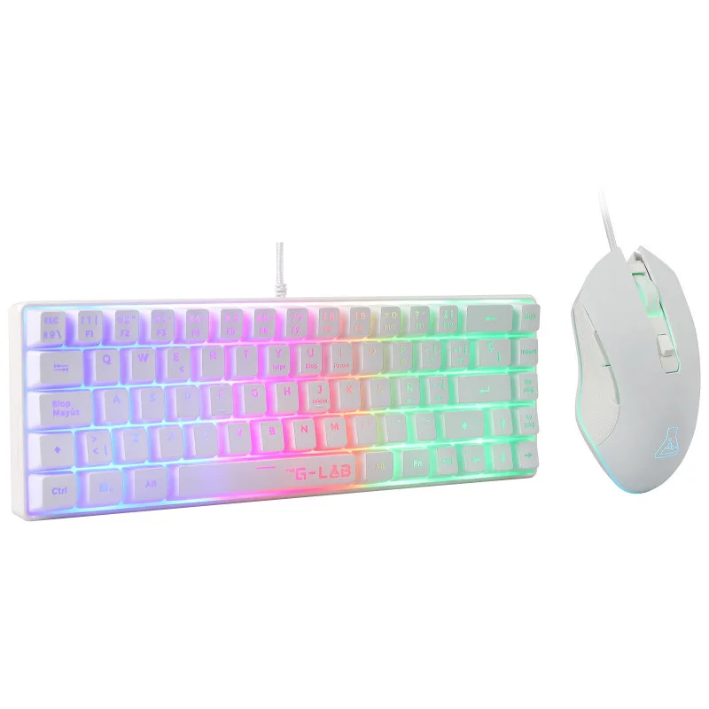 Ensemble Clavier & Souris Gaming THE G-LAB Combo Hydrogen / Blanc - photo 5
