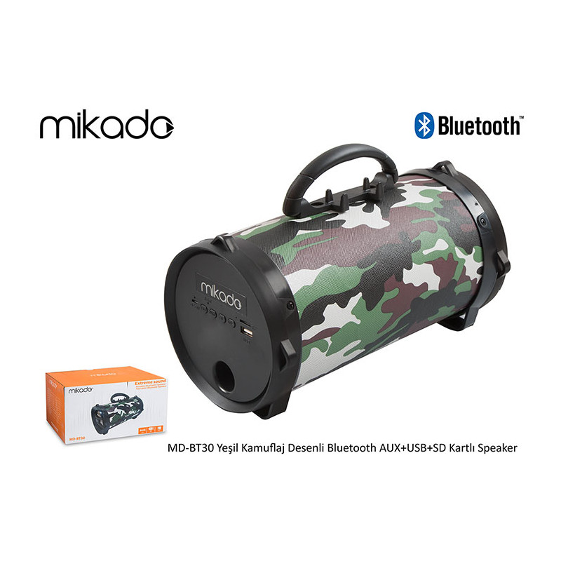 Haut-Parleur Bluetooth Mikado MD-BT30 Camouflage Vert - photo 2