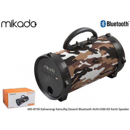 Haut-Parleur Bluetooth Mikado MD-BT30 Camouflage Vert - variant MD-BT30-CAM/BR - photo 14