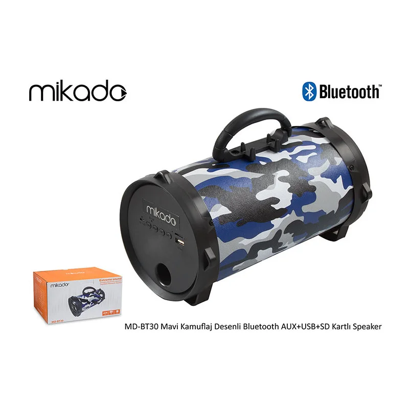 Haut-Parleur Bluetooth Mikado MD-BT30 Camouflage Vert - variant MD-BT30-CAM/BL - photo 5