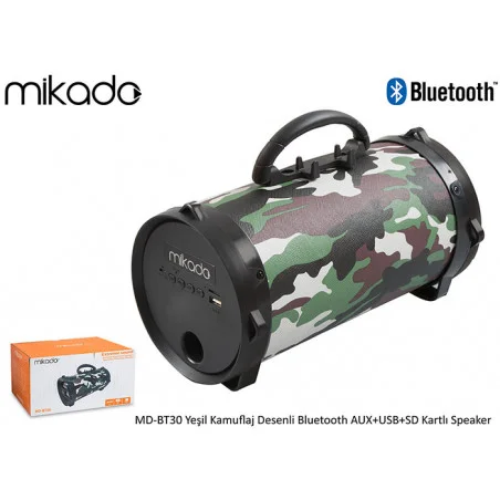 Haut-Parleur Bluetooth Mikado MD-BT30 Camouflage Vert - photo 5