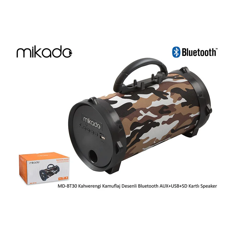 Haut-Parleur Bluetooth Mikado MD-BT30 Camouflage Vert - variant MD-BT30-CAM/BR - photo 5