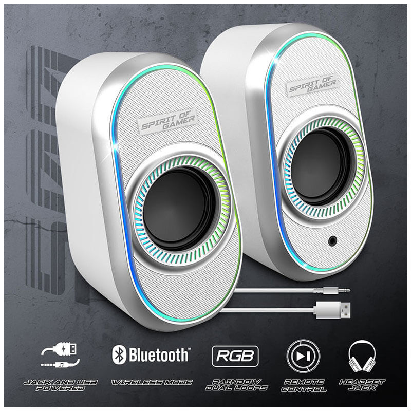 Haut-parleur Gamer Sans Fil SPIRIT OF GAMER Fanatic 500 RGB / Blanc