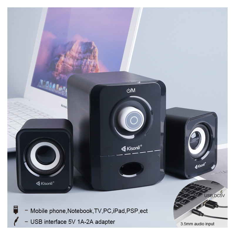HAUT PARLEUR KISONLI U-2900BT / BLUETOOTH / NOIR