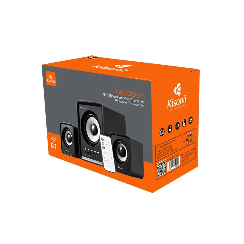 HAUT PARLEUR KISONLI U-2800BT / BLUETOOTH / NOIR
