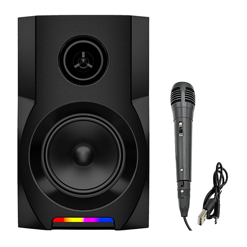 Haut-parleur Super grande Mega Extra / RGB / JQS-401 / BT karaoké /18W / BLACK