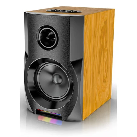 Haut-parleur Super grande Mega Extra / RGB / JQS-401 / BT karaoké /18W / Marron - photo 3