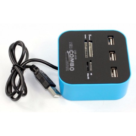 Hub 3 ports USB 2.0 + Lecteur de cartes / Noir - variant HLC-BL - photo 12