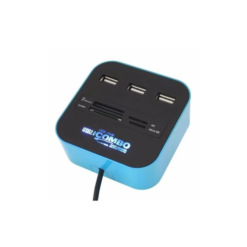 Hub 3 ports USB 2.0 + Lecteur de cartes / Noir - variant HLC-BL - photo 5