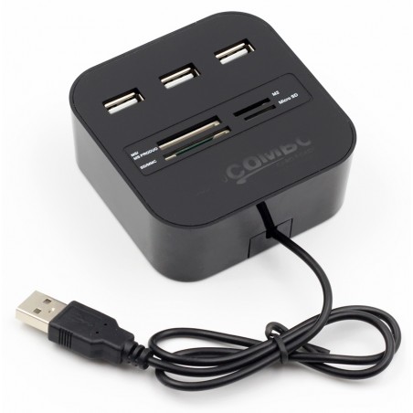 Hub 3 ports USB 2.0 + Lecteur de cartes / Noir - photo 6