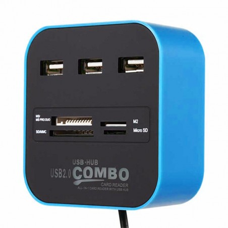 Hub 3 ports USB 2.0 + Lecteur de cartes / Noir - variant HLC-BL - photo 7