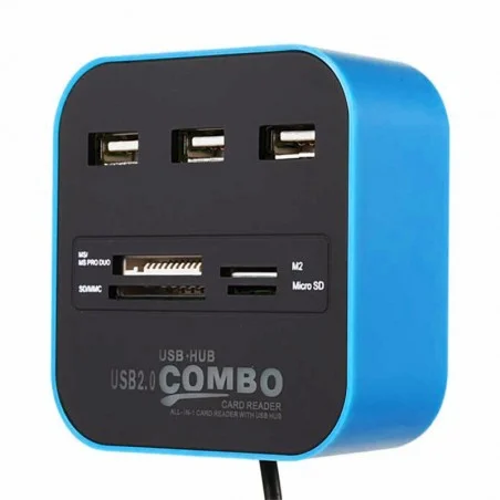 Hub 3 ports USB 2.0 + Lecteur de cartes / Noir - variant HLC-BL - photo 7