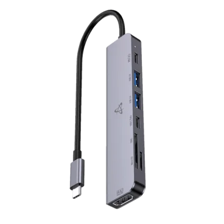 Hub SBOX 7en1 USB-C H-999 / Gris - photo 5