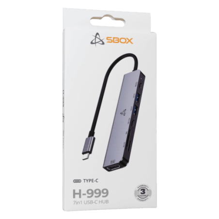 Hub SBOX 7en1 USB-C H-999 / Gris - photo 8