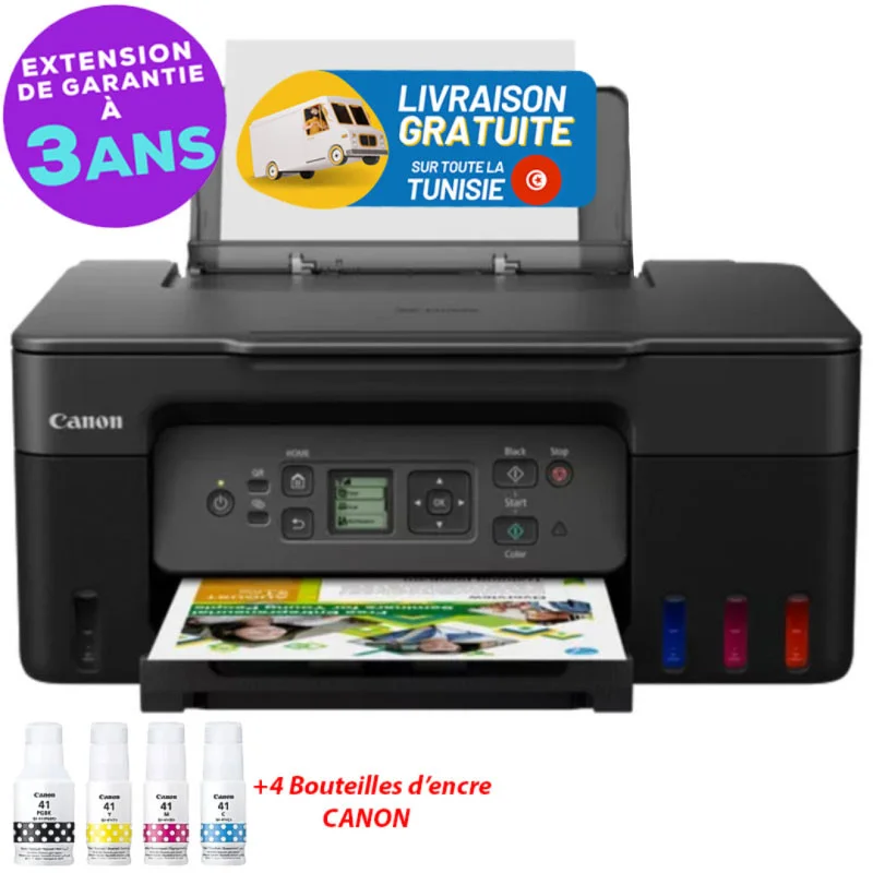 Imprimante Multifonction réservoir intégré CANON PIXMA G3470 Couleur Wifi 3en1 Noir