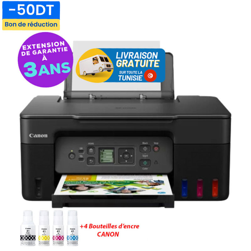 Imprimante Multifonction réservoir intégré CANON PIXMA G3470 Couleur Wifi 3en1 Noir