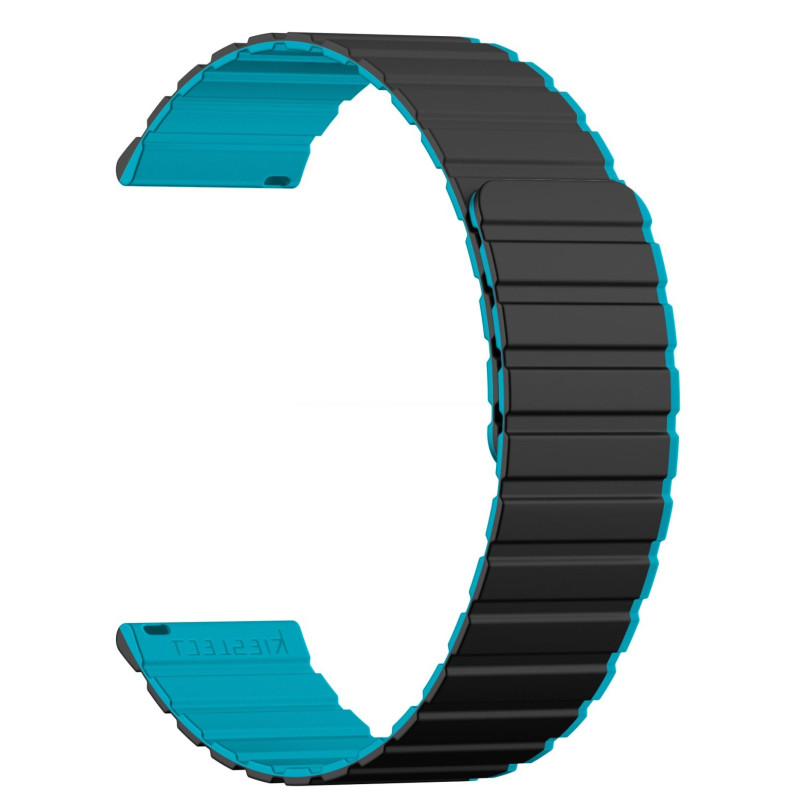 KIESLECT 22MM BLACK/BLUE DUAL-TONE STRAP